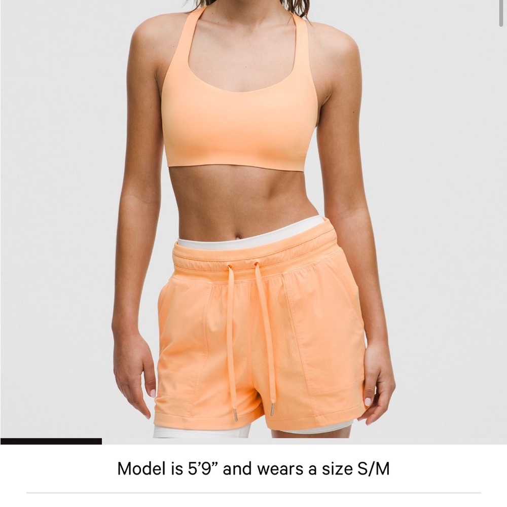 lululemon athletica Orange Sports Bra FlexyFlex Strappy Yoga Bra A-C